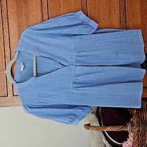 Blue top sz large cotton top
